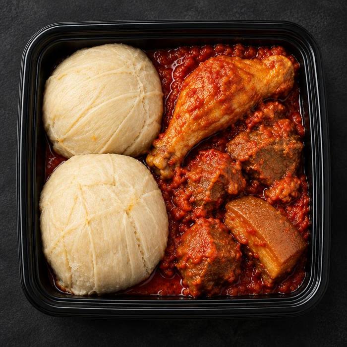 Kenkey with Pork & Turkey